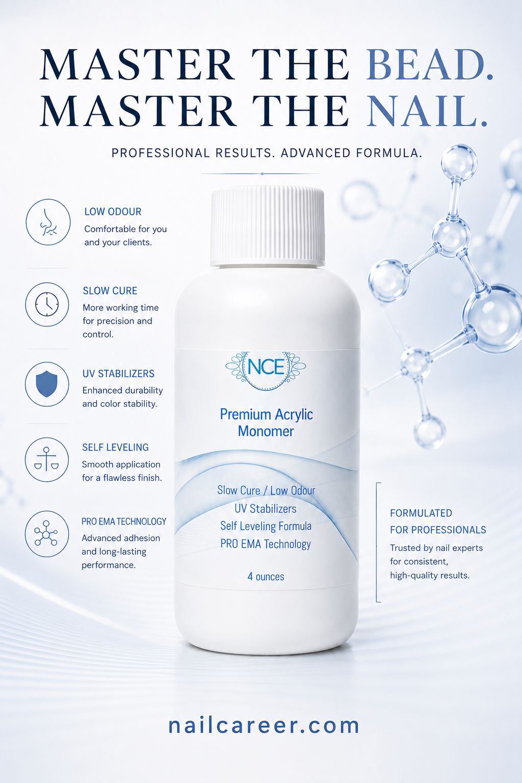 Slow-cure Acrylic Monomer