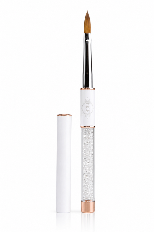 White & Rose Gold Brush