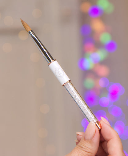 White & Rose Gold Brush